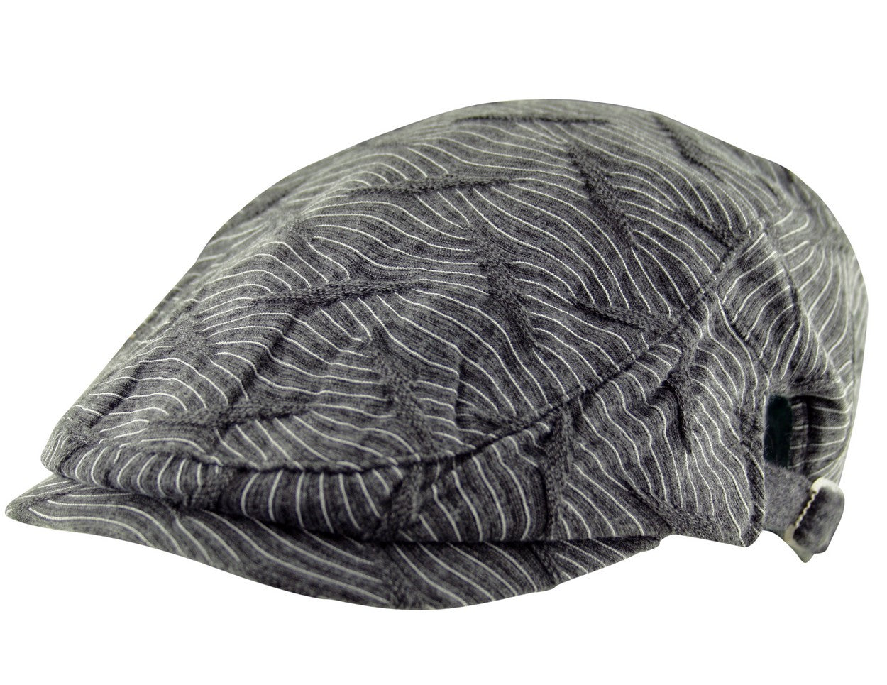 Wool Criss Cross Flat Cap in Grey
