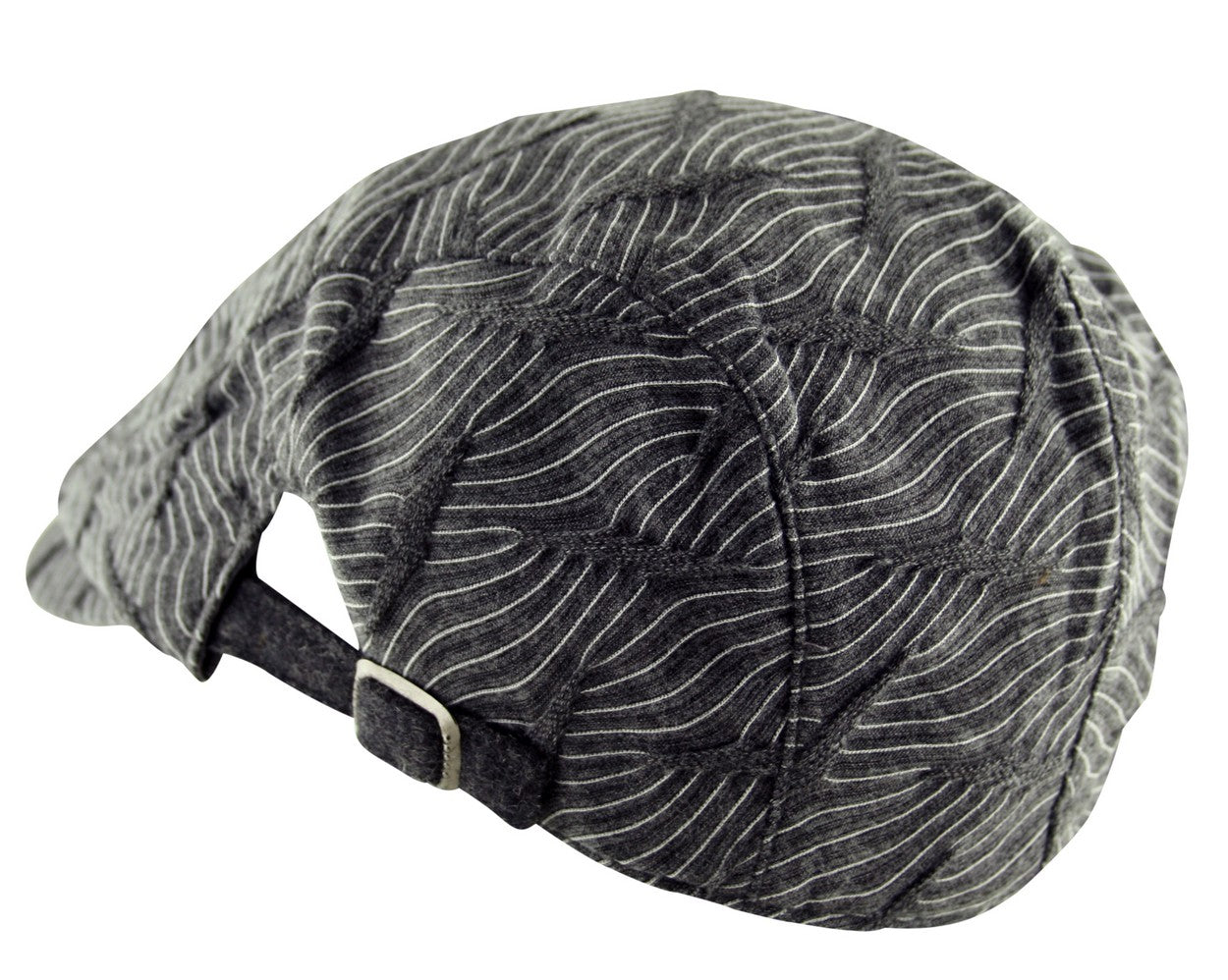 Wool Criss Cross Flat Cap in Grey