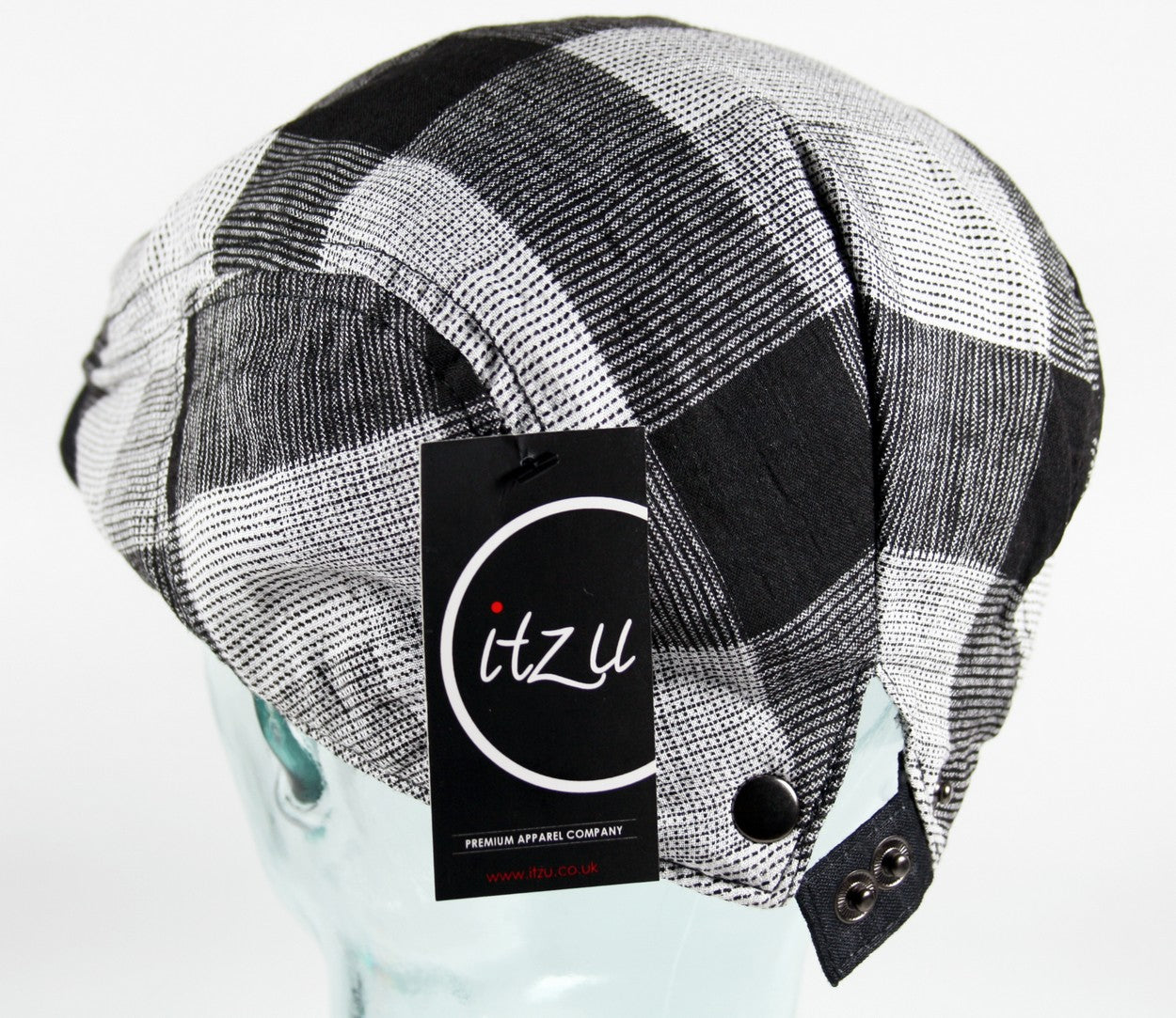 Lumberjack Check Flat Cap in Black Grey
