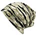Itzu Men's Army Camo Jersey Beanie Snood 2 in 1 Hat (Wave Print (Stone Beige))