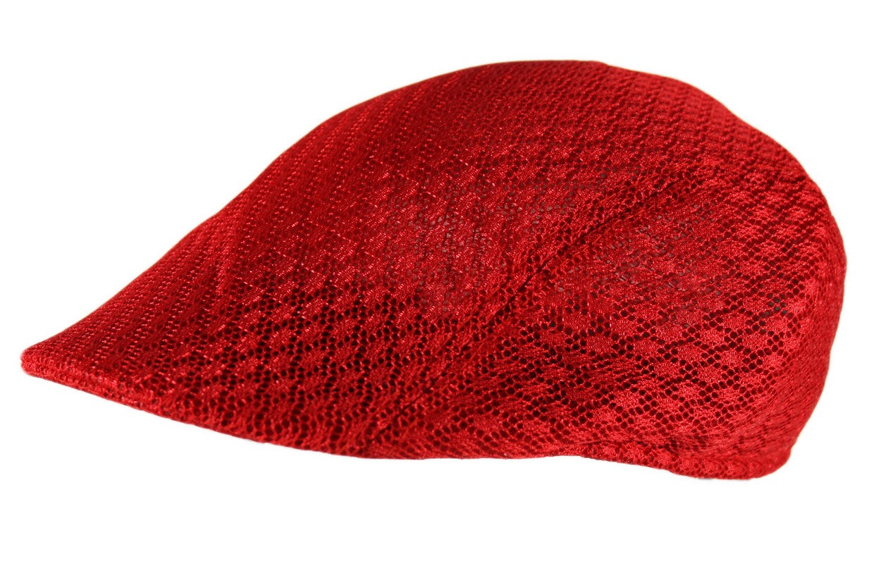 Ventair Newsboy Flat Cap Hat in Red