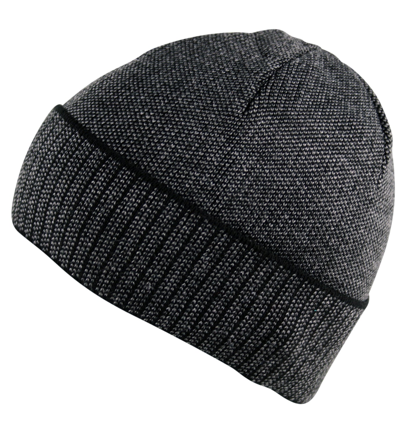 Men's Turn up Beanie Hat Warm Cap in Charcoal